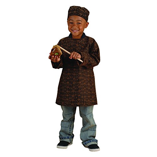 Constructive Playthings African Boy Kids Costume, Cultural Dress-Up Play, Fits Most Children Ages 3-6