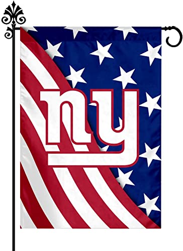 ZYJTEK Welcome Decorations Garden Flag,Yard Outdoor Flags Decor,Football Sport Fans Double Two Sided House Flag 12 X 18 Inch (Red Blue Stripe Design)