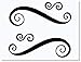 Swirls Set of 4 Wall Decals Art Vinyl Stickers Home DÃ©cor Black