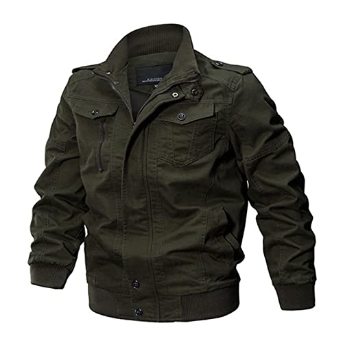 Mens Work Jacket Wash Distressed Retro Heavyweight Windbreaker Coat - image 1