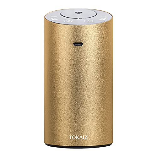 TOKAIZ アロマディフューザー 水なし 充電式 静音 コードレス 小型 車 噴霧式 TAD-001 (#9ーBゴールド)