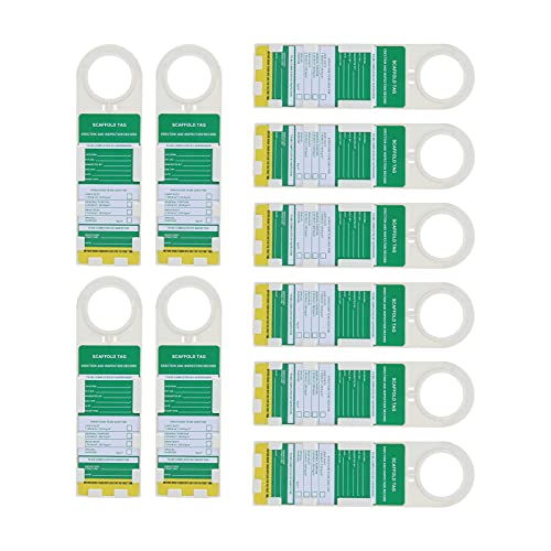 Gerüstschild, 10 Stück ABS Schild mit Sicherheitshinweisen für Elektrische und Chemische Industriesicherheit