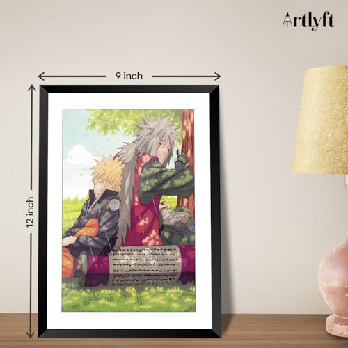 Image of ArtLyft Demon Slayer Anime Wall Frame A4 | Rengoku Quote Poster Frame | Motivational tanjiro - renguko Wall Art | Otaku Room Decor | Anim Lover Gift (Naruto)