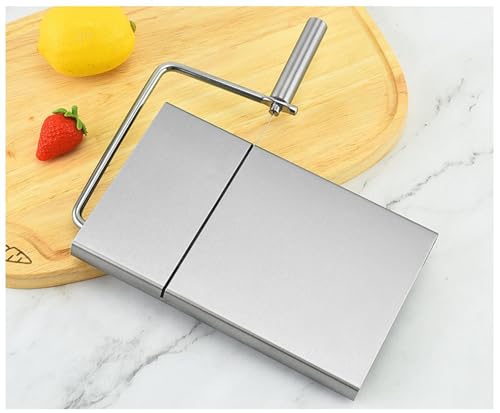 OYWEHECE Acciaio Inossidabile Formaggio affettatrice, Multiuso Formaggio affettatrice con Lame per Blocco Formaggio Burro Verdure Salsiccia Erbe & più, affettatura Senza Sforzo,B