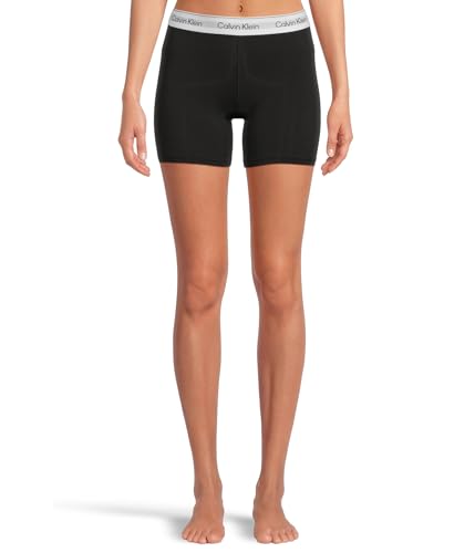 Calvin Klein Women's Icon Cotton Modal Boxer Brief, Black