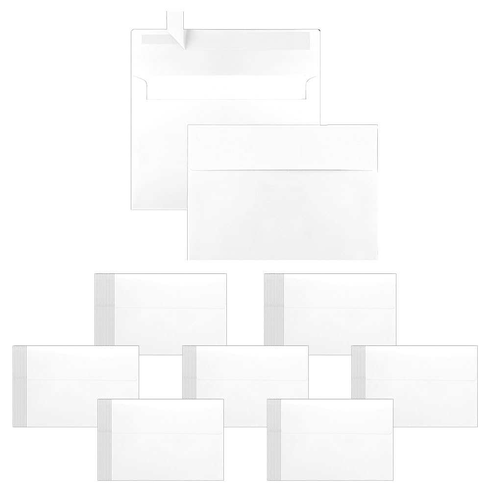 WYAN Mini Envelopes, 80 Pack 12.5 x 9 cm White envelopes, Classic Flap Envelopes, for Gift, Greeting Cards, Wedding, Business, Invitation (Card not Included)