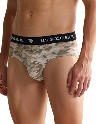 Image of U.S. Polo ASSN. Mens OEB09 Elasticized Waist Underwear Briefs - Pack of 2