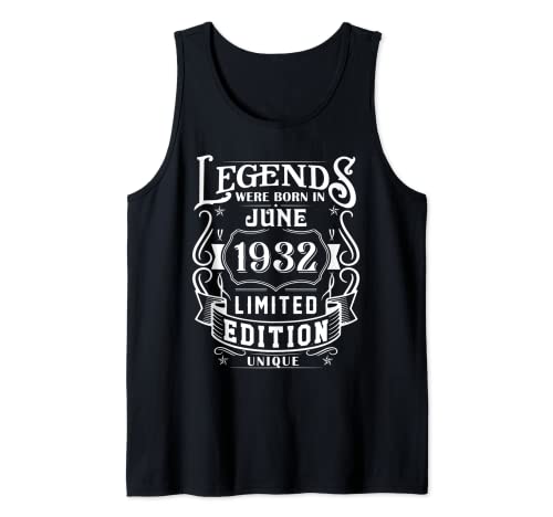 Cumpleaños Junio 1932 Edición Limitada Regalo Legend June Camiseta sin Mangas