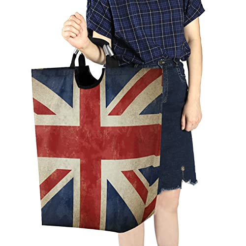 Linomo Cesto portabiancheria vintage con bandiera