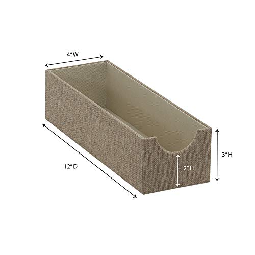 Image of Household Essentials Brown 720-1 Deep Drawer Organizer Box for Storage | 12 in x 4 in x 3.13