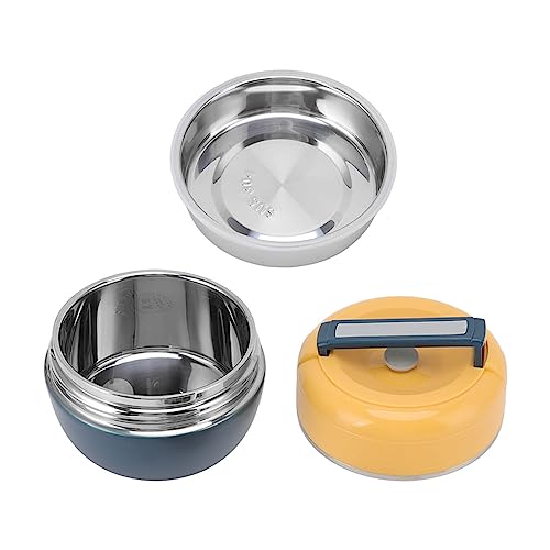 Contenedores de Almuerzo Aislados Térmica de Acero Inoxidable de 2 Capas Sellado Tarro de Almuerzo con Tecnología Deliciosa para Viajes y Picnic Azul Pavo Real 0,8 L