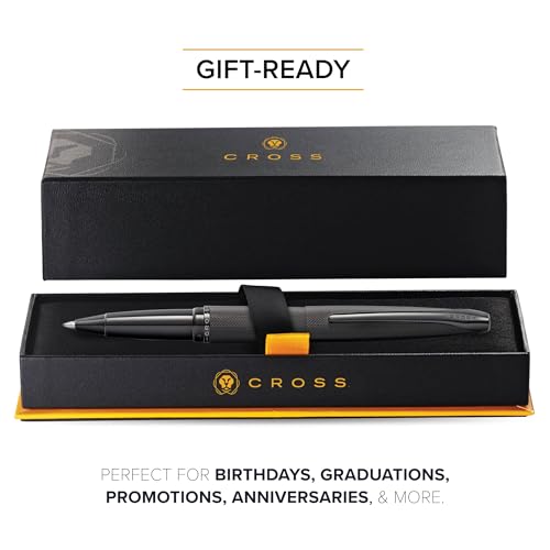 Image of CROSS Unisex Brushed Roller Ball Pen (Black Free Size)