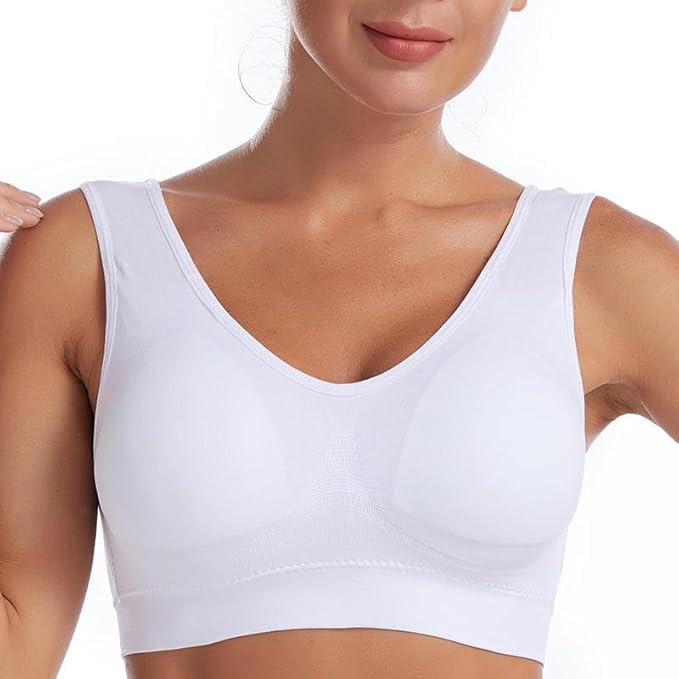 Image of Air Bra: Stretchable, Non-Padded, Non-Wired Sports Bra for Women Comfortable Daily Black, White