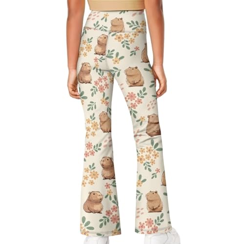 Image of Girls Flare Leggings Cute Bell Bottoms for Teen Girls Wide Leg Sweatpants for 5-14 T