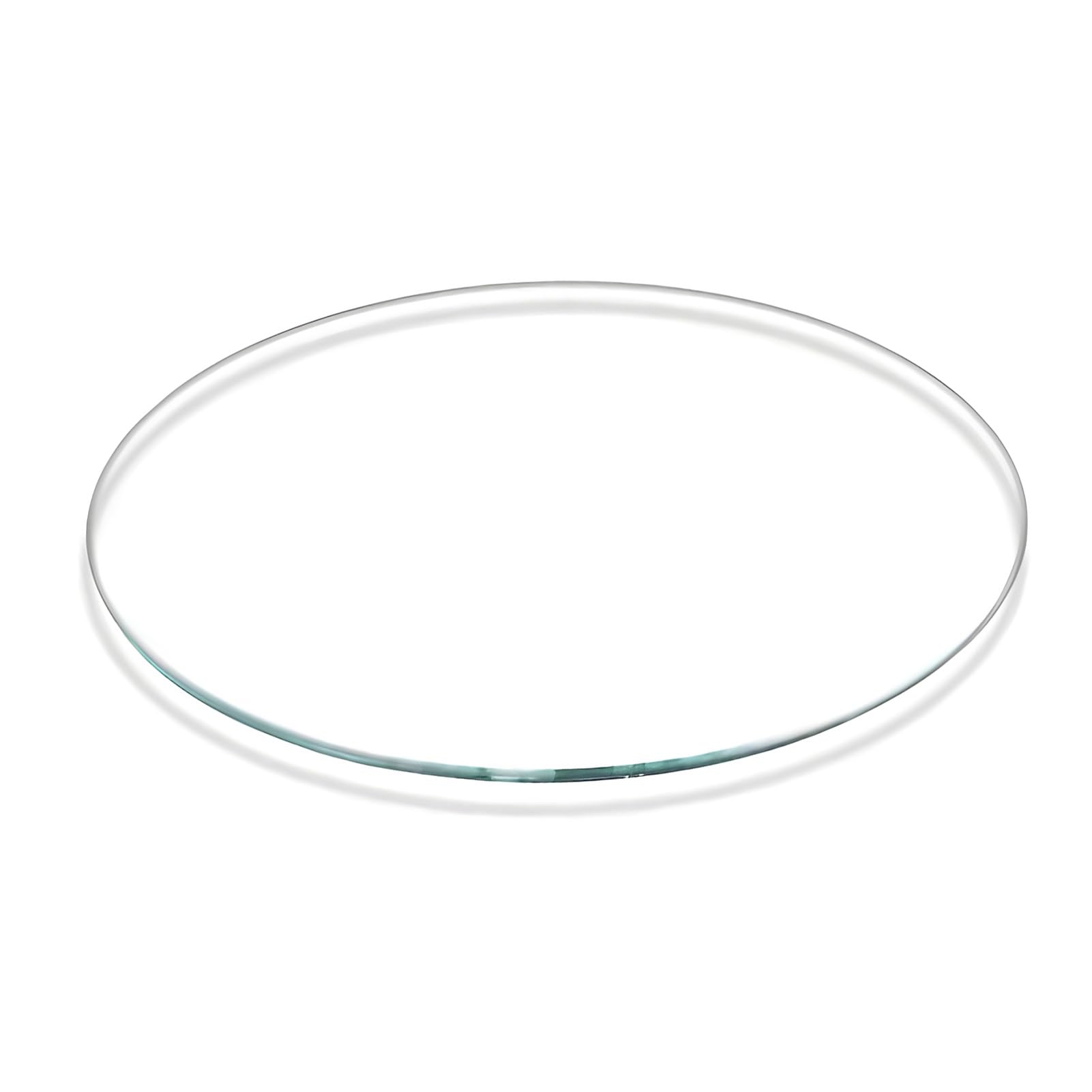 Mesa redonda de vidrio templado – Superficie protectora transparente pulida para comedor, patio y mesas decorativas – 22 pulgadas (550 mm) y elegante decoración del hogar