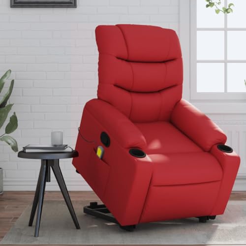 LAPOOH Sillón reclinable de Masaje de pie Cuero Artificial Rojo, Sillón De Relax, Sillon Masaje Relax, Sillon Relax Electrico, Hogar Sillon Relax, Sillones Comodos, Sofa Tantra - 3206611