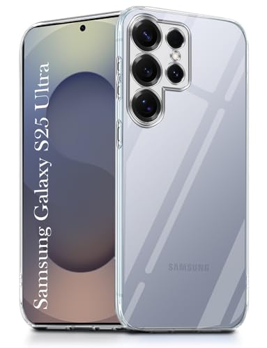 Image of Jkobi Back Cover for Samsung Galaxy S25 Ultra (Silicone Clear Shockproof Case with Camera Protection and Dust Plugs | Transparent)