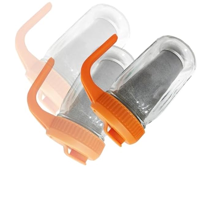 Mason Jar Pour Caps, Wide Mouth Leak Proof Lids for 64oz Mason Jars, 6 Pack (Jars Not Included£¬No ice bucket included)