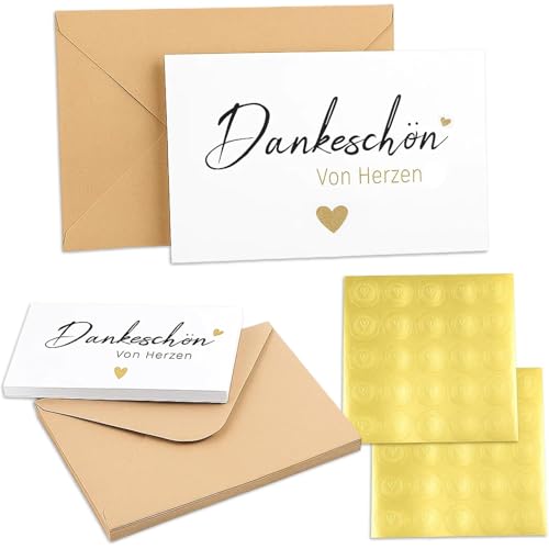 30 Stück Dankeskarten mit 30 Umschlägen und Gold Siegel Aufklebern, Danke Karte für Kollegen, Familie, Freunde, Danke Karten für Geburtstage, Weihnachten, Dankeschön Karten, Danksagungskarten Hochzeit 30 Stück Dankeskarten mit 30 Umschlägen und Gold Siegel Aufklebern, Danke Karte für Kollegen, Familie, Freunde, Danke Karten für Geburtstage, Weihnachten, Dankeschön Karten, Danksagungskarten Hochzeit