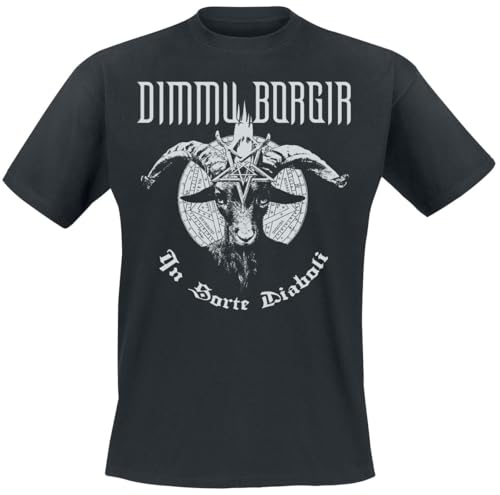 Dimmu Borgir in sorte diaboli Homme T-Shirt Manches Courtes Noir 100% Coton Regular/Coupe Standard