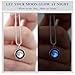 Shining Design Under This Moon - Custom Moon Phase Necklace for Women – Personalized Glowing Lunar Pendant Jewelry Gift for Birthday, Anniversary, Special Date | Engraved Name Date Necklace (MOM)