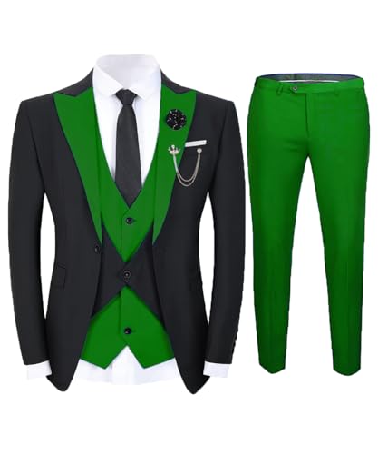 Formal Prom Suits for Men 3 Piece Suit Slim Fit Wedding Tuxedos Dinner Jacket Groomsmen Dresswear JXZ0624