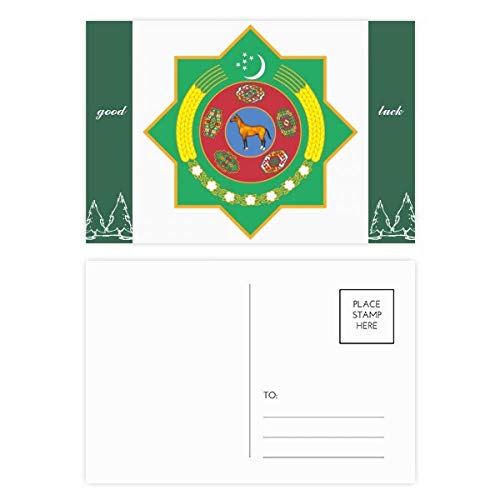 Cartes postales emblème Turkménistan lot de 20 format 5,7x3,8 pouces