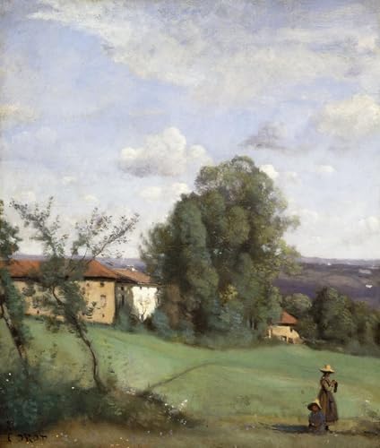 Graffiti art mural poster Une Ferme à Dardagny Corot 60x90cm tableau peinture impression salon