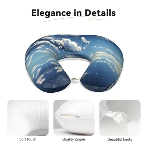 Almohada de espuma viscoelástica para viaje U miniatura 3