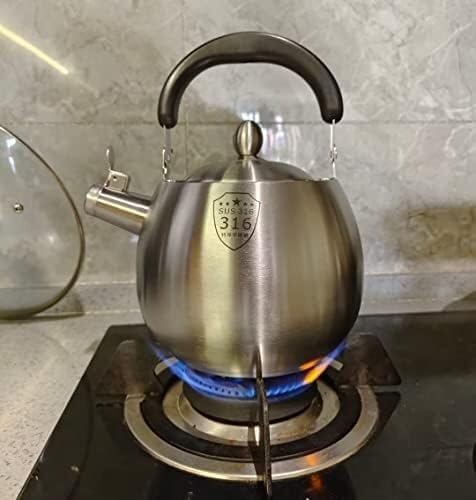 Stainless Steel Stovetop Whistling Tea Kettle 316 - 4L Fast Water Boiler, Whistles When Water Boils