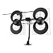 Antennas Direct Clearstream 4V TV Antenna, 70+ Mile Range, UHF/Vhf, Multi-Directional, Indoor, Attic, Outdoor, Mast W/Pivoting Base/Hardware/Adjustable Clamp/Sealing Pads, 4K Ready, Black - C4-V-CJM