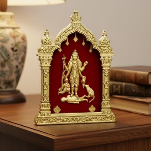 Image of EKA Temple Series Mahalasa Narayani Table Top Premium Gold Foil Artwork with Metal Stand | Divine Goddess Mahalasa Inspired Spiritual Decor for Home, Office & Pooja Space | Auspicious Gift