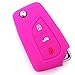 Produktbild Schlüssel Hülle TA für 3 Tasten Auto Schlüssel Silikon Cover von Finest-Folia (Neonpink)