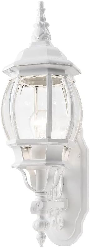Livex Lighting 7520-04 Outdoor Wall Lantern with Clear Beveled Glass Shades, Black, 21" x 7" x 21"