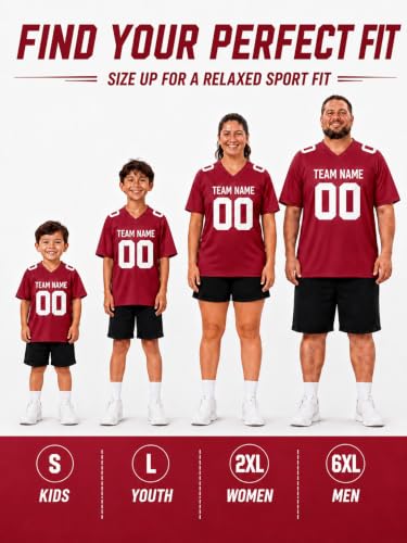 Image of Custom Replica Football Jersey with Name Number Logo