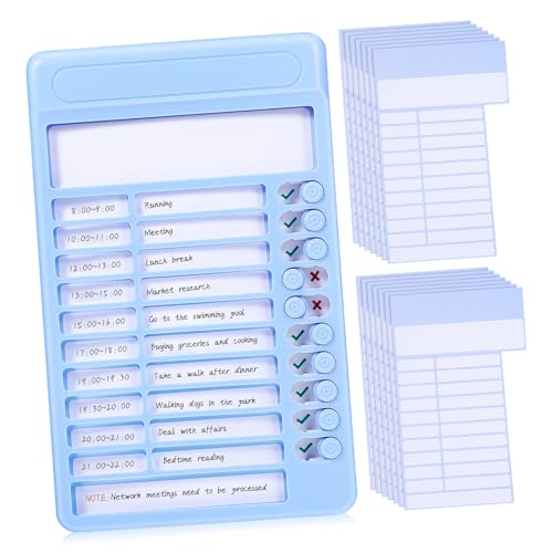 OHPHCALL Daily Planner Board Slider Schedule Chart in Blue for Boys and Girls Home Organizati