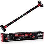 Door Pull Up Bar, Adjustable Width 60-97 cm, Locking Mechanism, Non-Slip Secure Grip, No Screws, with Rings, for Home Gym Upper Body Workout (Pull Up Bar)
