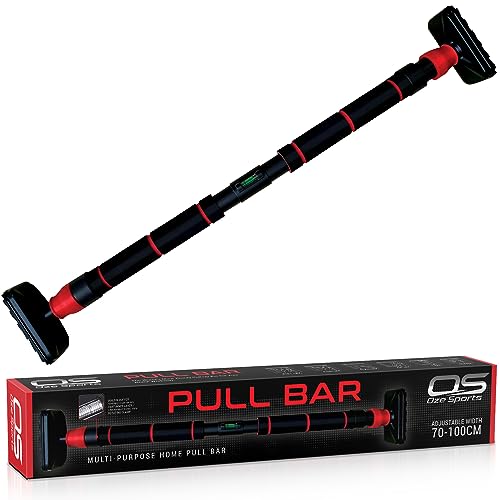 Door Pull Up Bar Doorway Chin Up Bar - Adjustable Width Locking Mechanism from 60-97 cm (23.6in-38.1in) - for Home Gym Upper Body Workout, Non-slip Secure Grip. No Screws