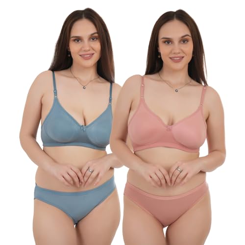 Image of Unitrust Premium Lightly Padded Bra with Matching Panty Set Ultra Soft Lingerie Set
