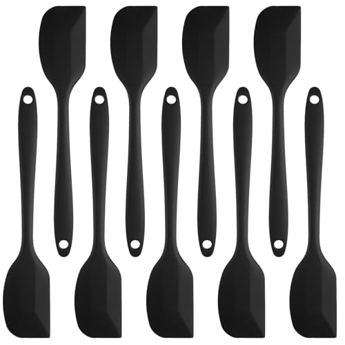 9 Piezas Cuchara Espátula Silicona Cocina, Espátulas de Silicona Resistentes al Calor, Cuchara de Espatula Cocina Silicona, Lengua Cocina para Cocina y Hornear, Mezclar