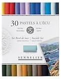 SENNELIER Extra-Soft French Half Pastel Seaside Professional Artist Box Set, 30-Colors