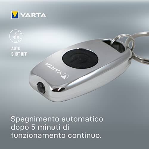 Varta Portachiavi in metallo con luce LED con 2