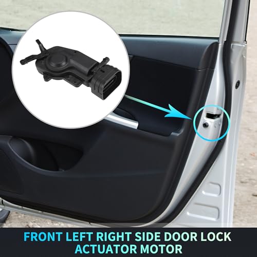 Image of X AUTOHAUX Replacement Front Left Driver Side Power Door Lock Actuator Motor for Toyota Tundra 2000-2006 Door Latch Actuator Assembly Replace No.691200C010 Black