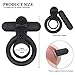 Vibrating Penis Ring with Tongue, Male Cock Ring & Clitoral G-Spot Bullet Vibrator Clitoris Stimulators Powerful Sex Toys for Couple Prolong Sexual Pleasure Rechargeable (Black)