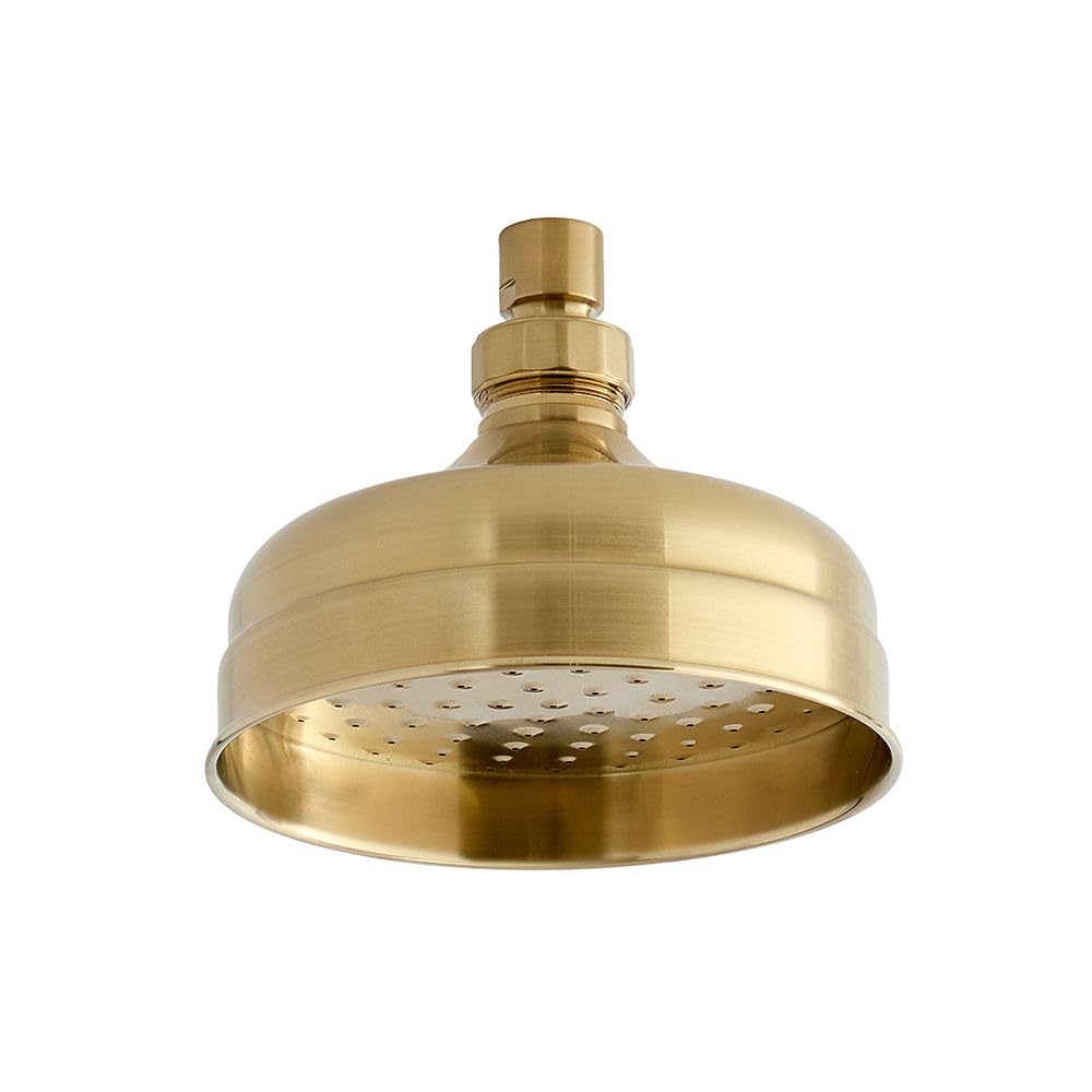 Milano Brushed Brass Elizabeth 155Mm Round Rainfall Shower Head