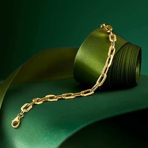 Ross-Simons Italian 14Kt Yellow Gold Paper Clip Link Bracelet. 7 Inches #TOP3