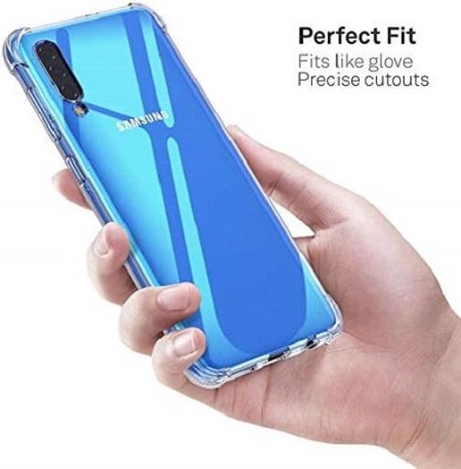 Image of BOXXO Flexible Back Cover for Samsung Galaxy A70 | Back Cover Transparent Clear Shockproof Case Four Corner Protection | Slim Protective Mobile Phone Cover for Samsung Galaxy A70