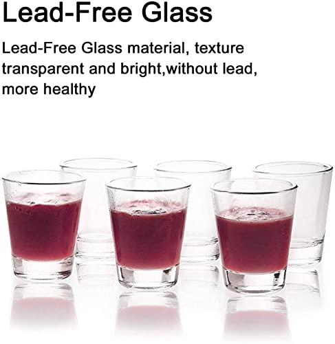Image of bellemax Classy Shot Glass for Espressos, Spirits & Liquors,Whiskey, Vodka Shot, Tequila Shot, Wine Tasting, Cocktail Pour, Bar Accessory & Home Decor Parties Glasses Set of 6 (BR-10)