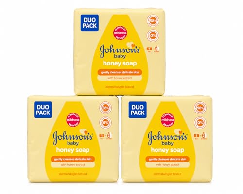 Baby Soap Bar for Sensitive Skin - Gentle Moisturising Baby Bath Soap for Newborns and Infants - Mild Daily Cleansing Bar - Pack of 6 Bar Soap (3 x 2 Duo Packs)