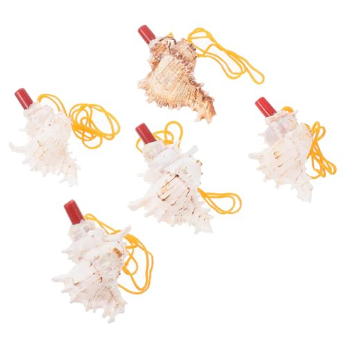 ERINGOGO 5Pcs Conch Shaped Whistles for Parties Decorative Fun Party Favors for Birthdays Christmas